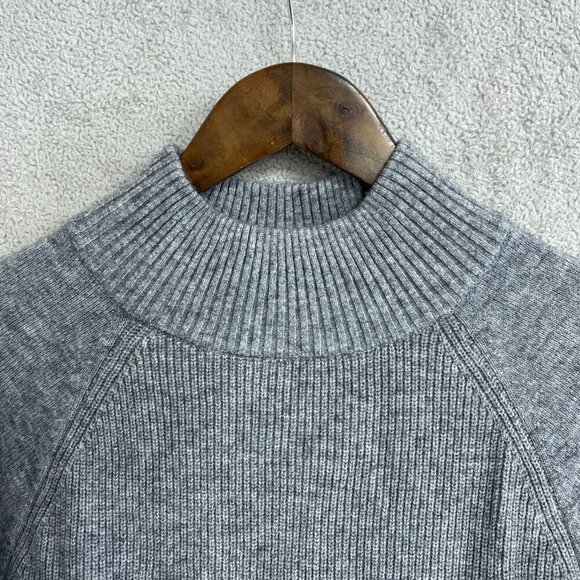 NEW Hilary Radley Womens Size M Grey Ribbed Knit Mini Sweater Dress Gray - Picture 6 of 12